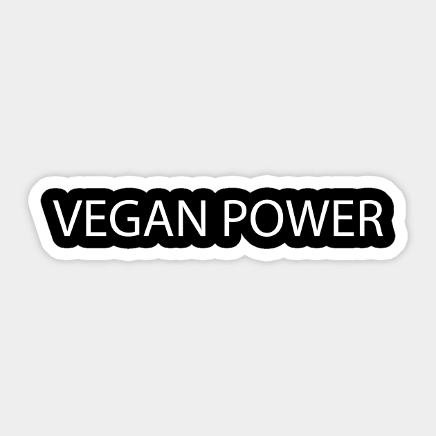 White Quote VEGAN POWER Sticker by BK55